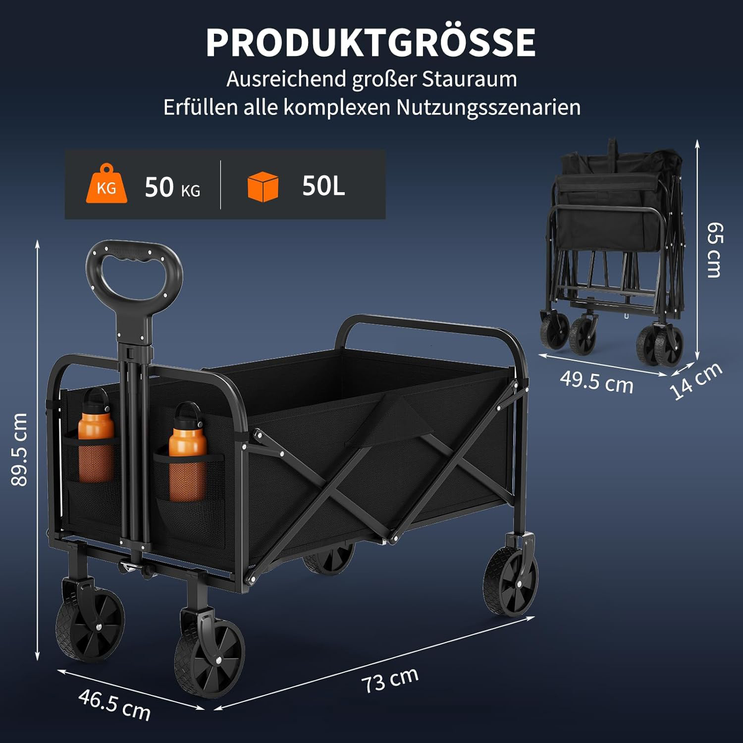 Large Foldable Garden Wagon Ca - Outdoor Camping Shop ulasan dan harga