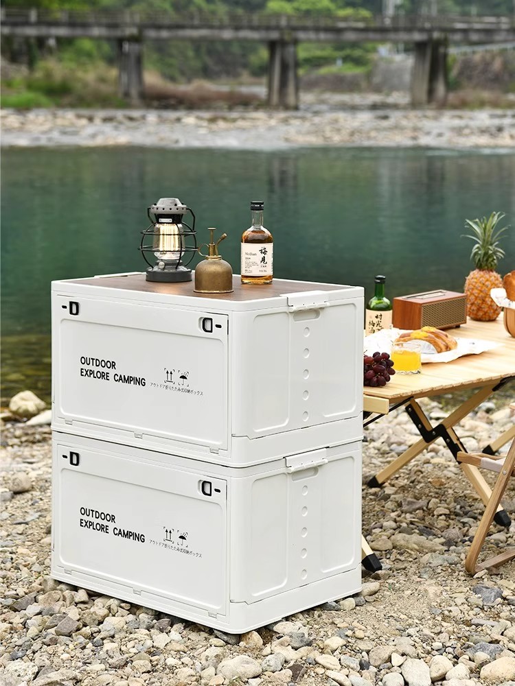 Outdoor Storage Box with Woode - Outdoor Camping Vehicle ulasan dan harga