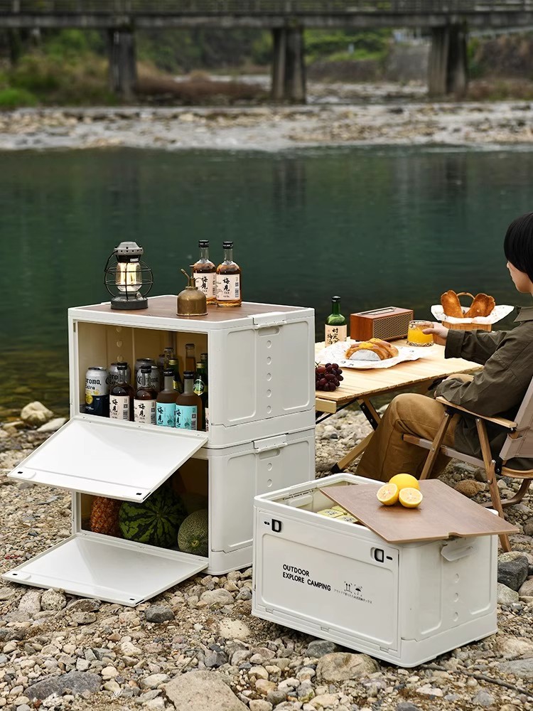 Outdoor Storage Box with Woode - Outdoor Camping Vehicle ulasan dan harga