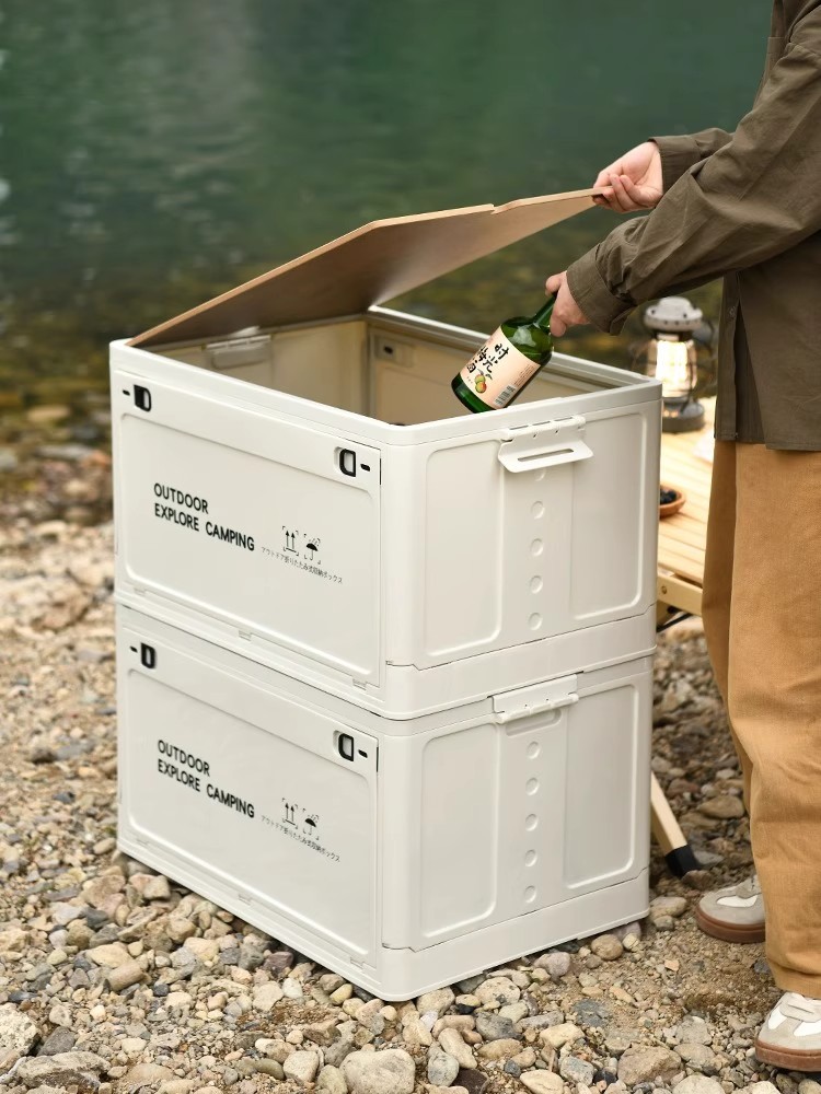 Outdoor Storage Box with Woode - Outdoor Camping Vehicle ulasan dan harga