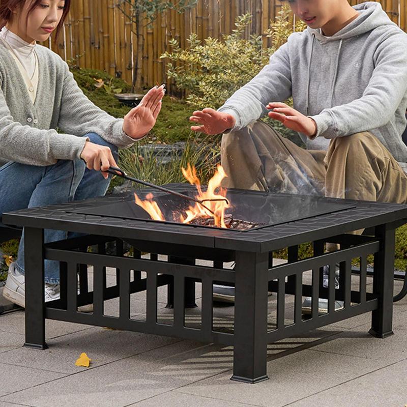 Camping Firewood Stove Square  - Outdoor Camping Fire Pit ulasan dan harga