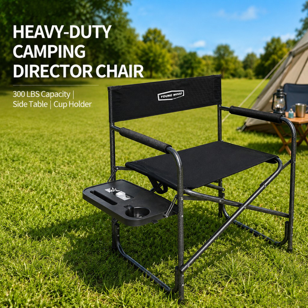 2PCS Portable Outdoor Chair wi - Outdoor Camping Table With Storage ulasan dan harga