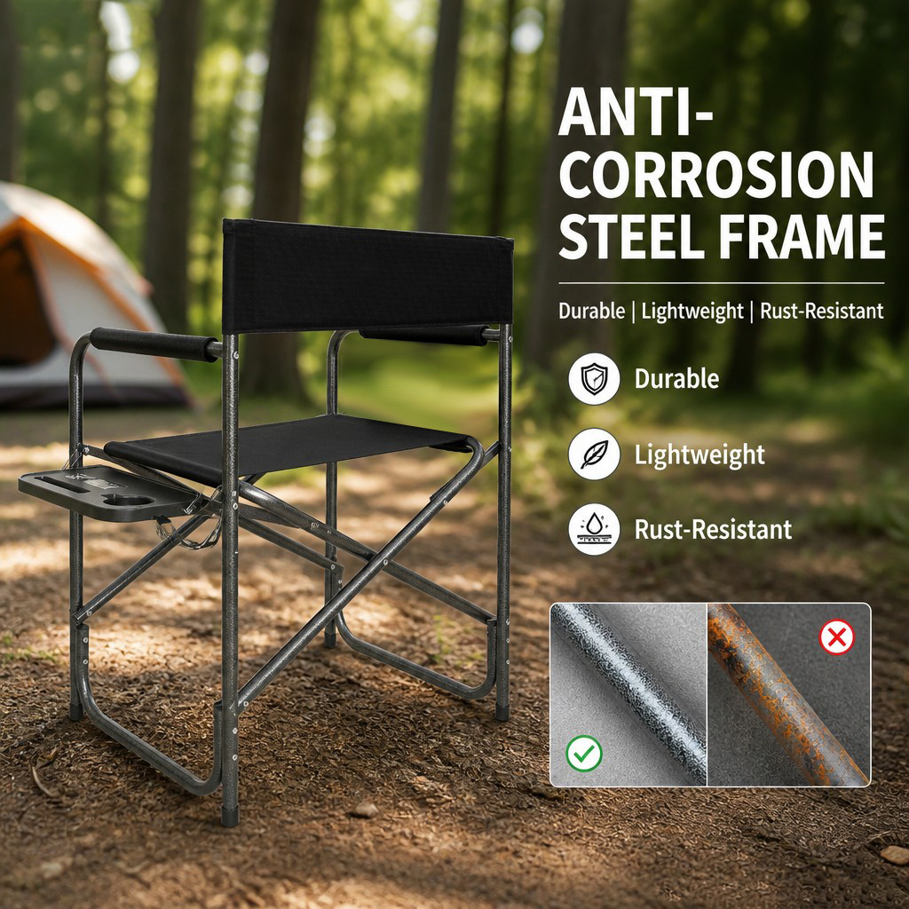 2PCS Portable Outdoor Chair wi - Outdoor Camping Table With Storage ulasan dan harga