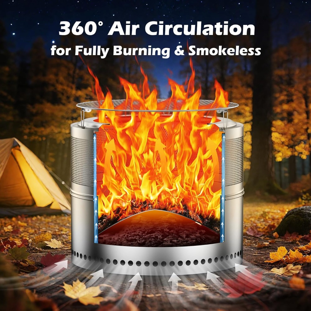 Smokeless Fire Pit Outdoor, 20 - Outdoor Camping Fire Pit ulasan dan harga