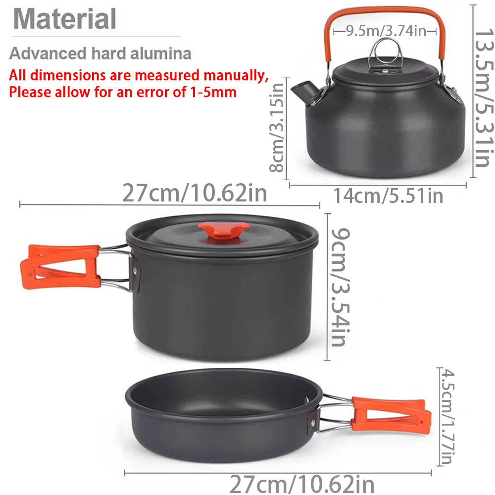 1pcs/1set Camping Cookware Kit - Outdoor Camping Kitchen Set ulasan dan harga