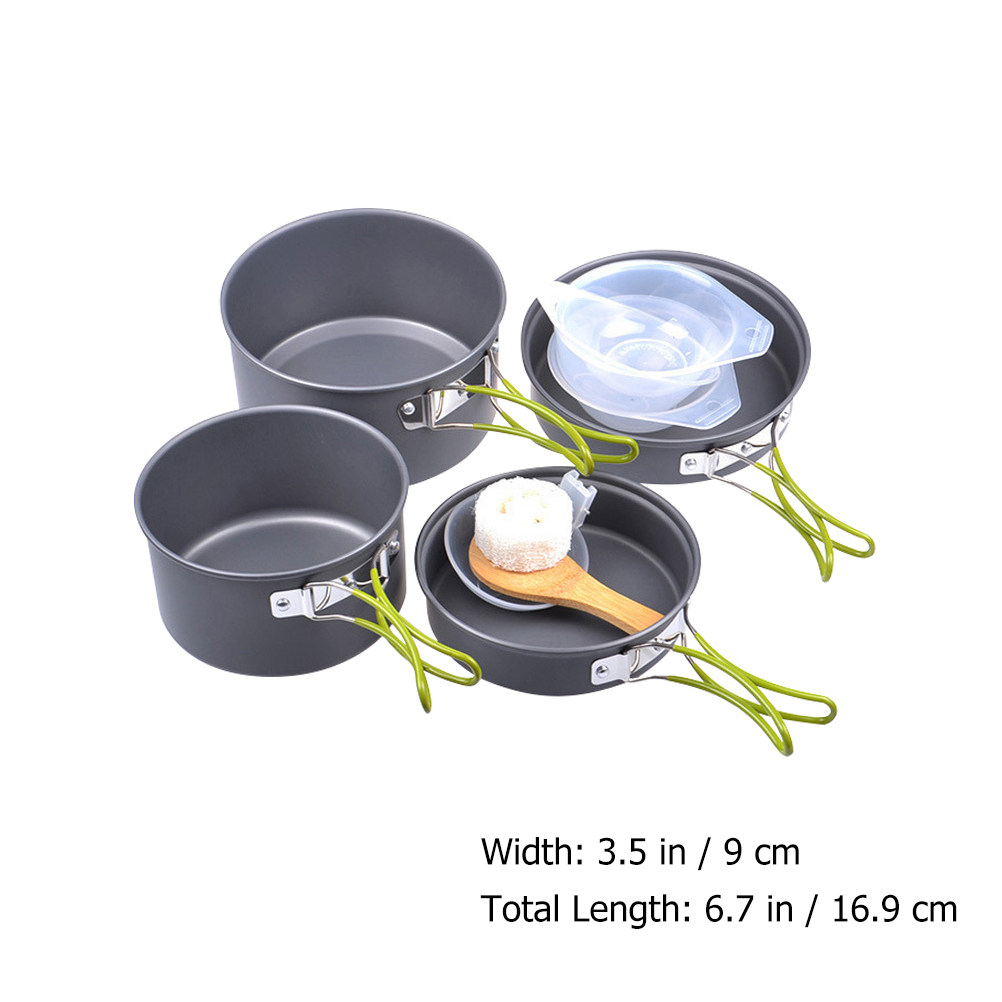 1Set Portable Camping Cookware - Outdoor Camping Kitchen Set ulasan dan harga
