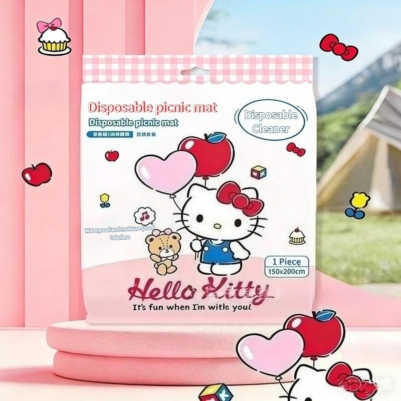 Sanrio Kawaii Hello Kitty Wate - Outdoor Camping Mat Waterproof ulasan dan harga