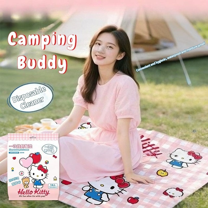 Sanrio Kawaii Hello Kitty Wate - Outdoor Camping Mat Waterproof ulasan dan harga