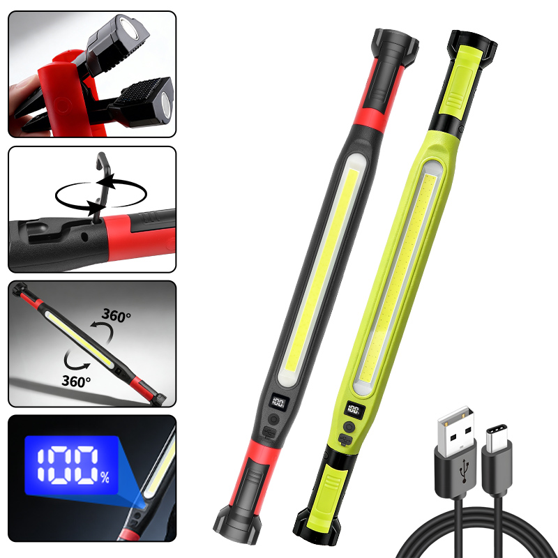 COB Work Light Type‑C Recharge - Outdoor Camping Vehicle ulasan dan harga