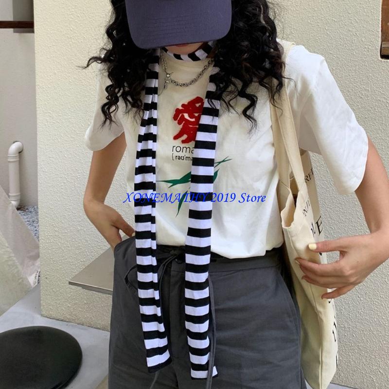 F42F Stripe Pattern Scarf for  - Outdoor Camping Shop ulasan dan harga