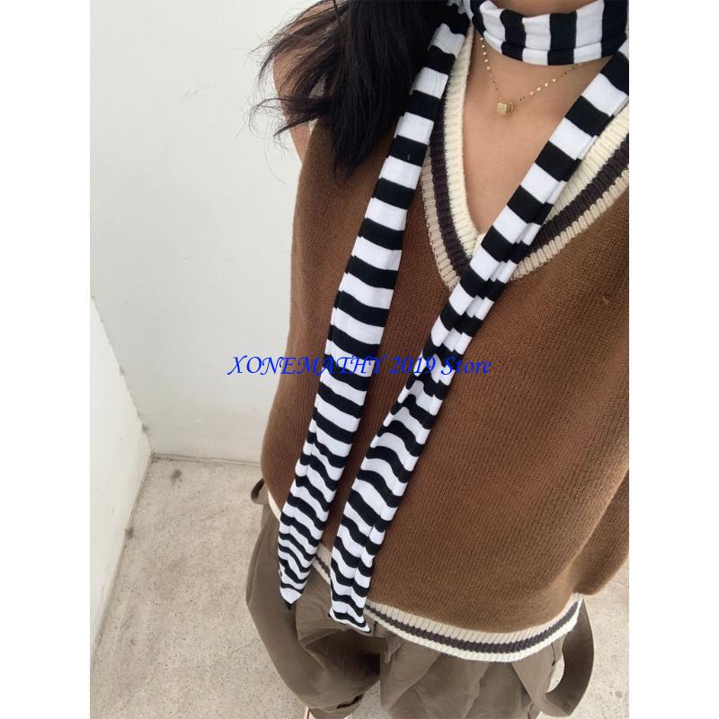 F42F Stripe Pattern Scarf for  - Outdoor Camping Shop ulasan dan harga