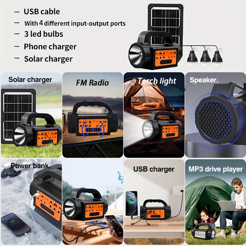 Solar Rechargeable Camping Lig - Outdoor Camping Lantern ulasan dan harga