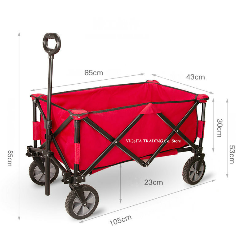 Folding Wagon with 17cm Solid  - Outdoor Camping Shop ulasan dan harga