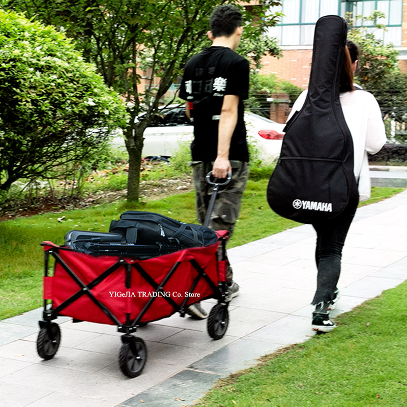 Folding Wagon with 17cm Solid  - Outdoor Camping Shop ulasan dan harga
