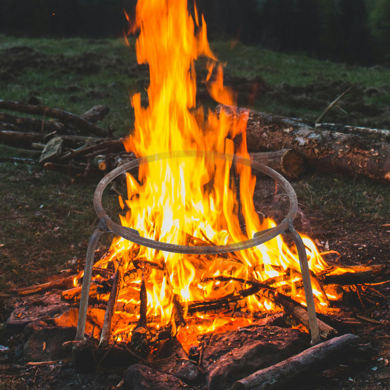 Pot Stand Rebar Durable Lightw - Outdoor Camping Fire Pit ulasan dan harga