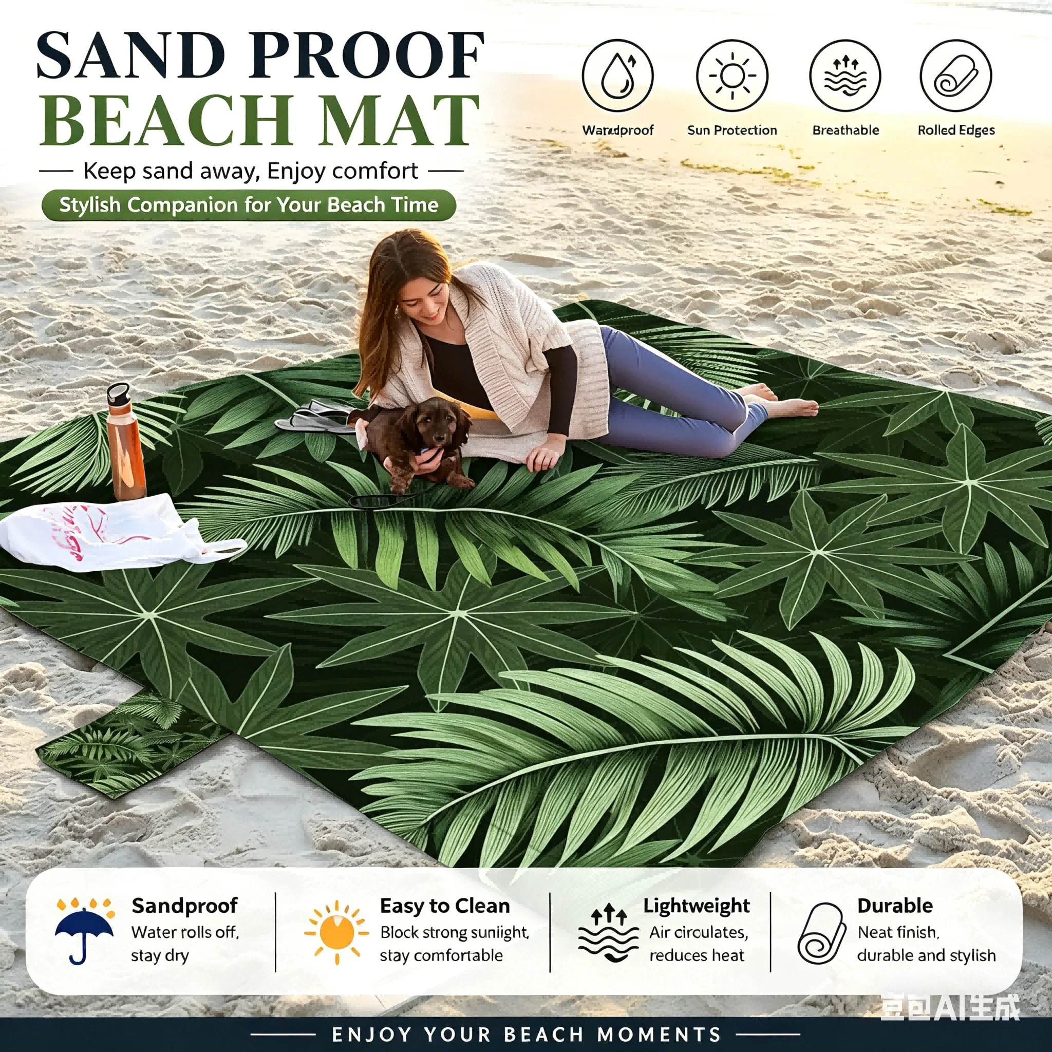 200x240 Beach Mat Sandproof Wa - Outdoor Camping Mats Large ulasan dan harga
