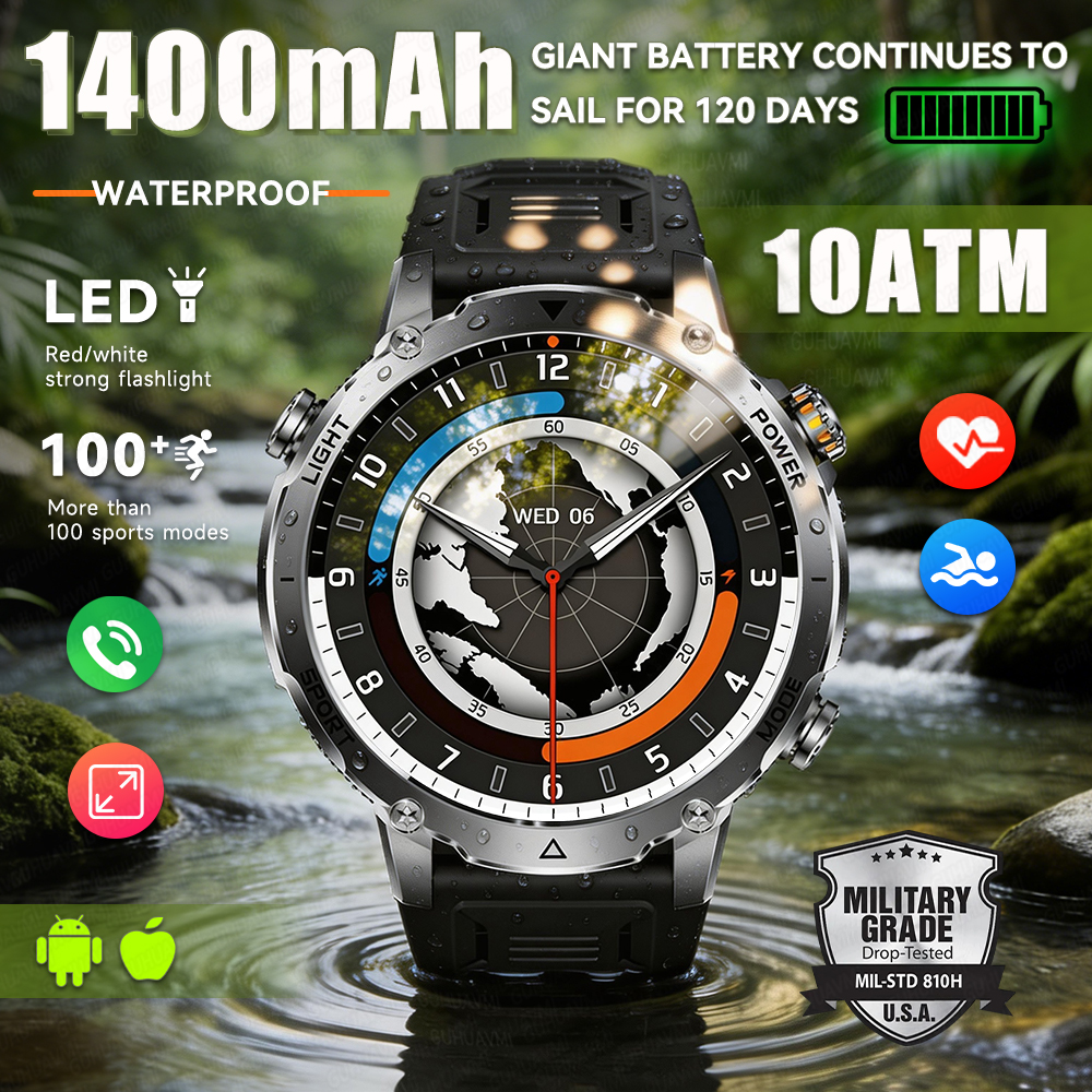2026 New Military Smart Watch  - Outdoor Camping Japan ulasan dan harga