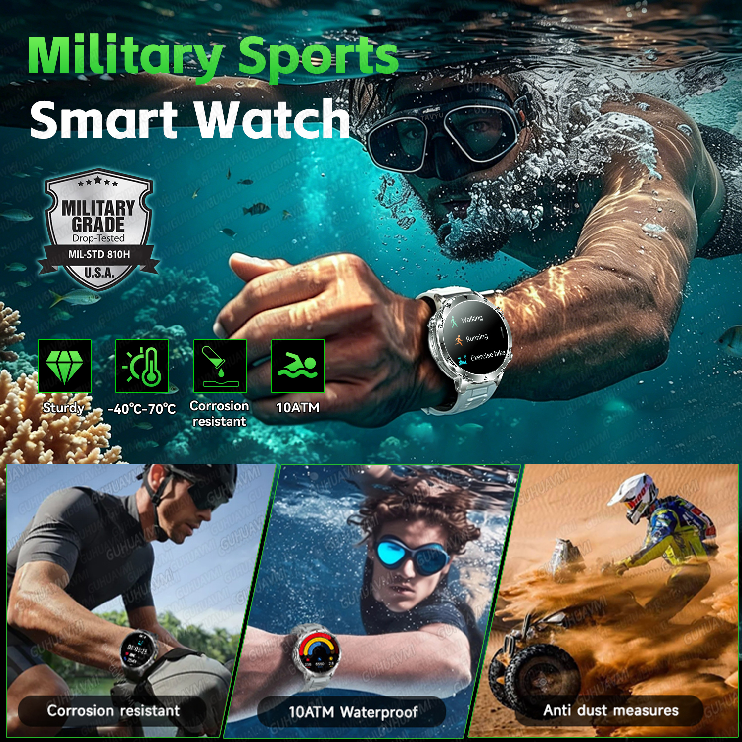 2026 New Military Smart Watch  - Outdoor Camping Japan ulasan dan harga