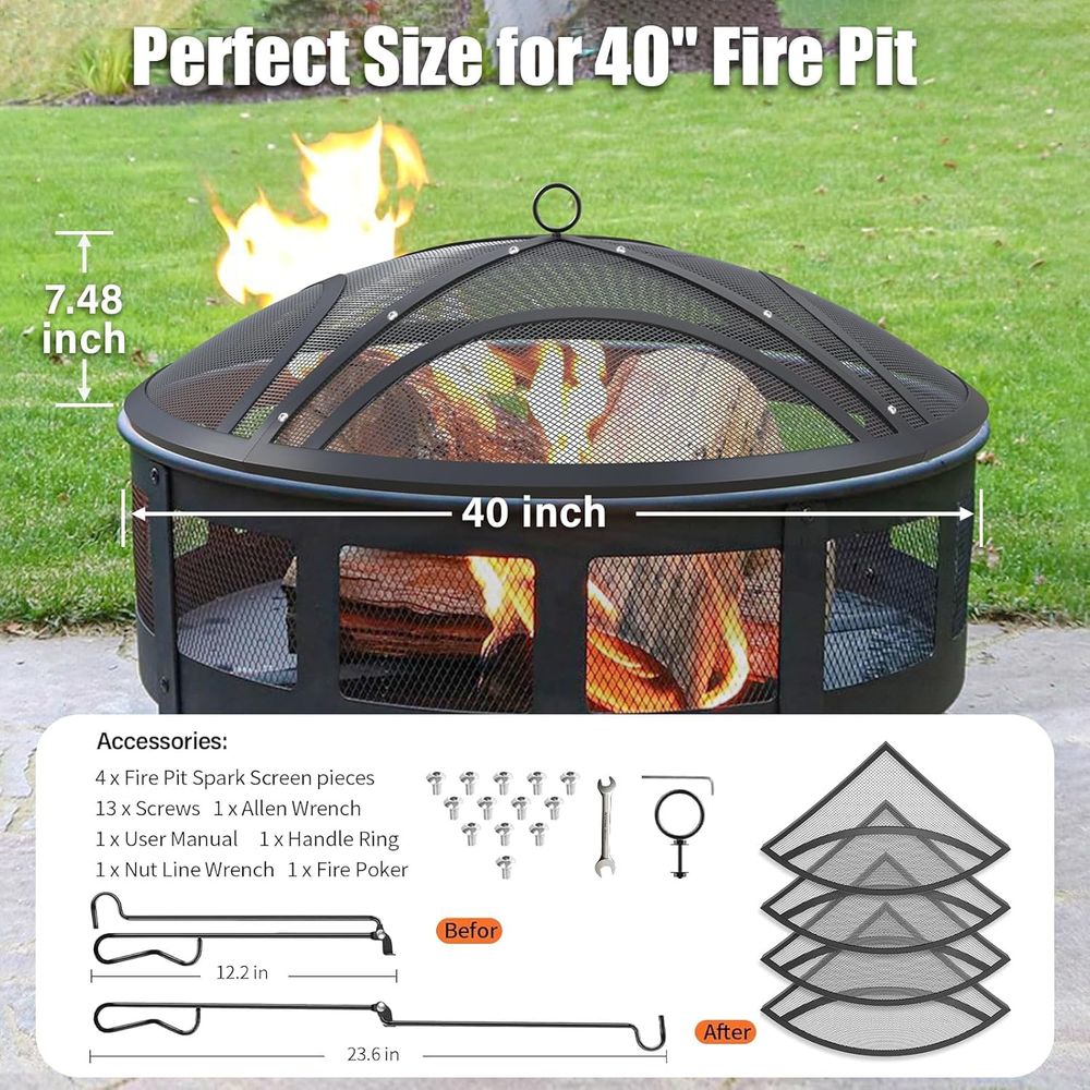 40 Outdoor Fire Pit Mesh Cover - Outdoor Camping Fire Pit ulasan dan harga