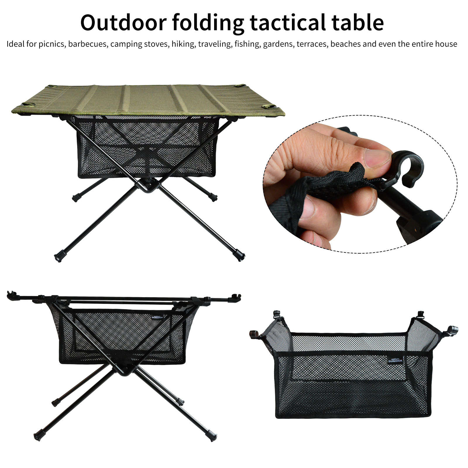 Mesh Basket Organizer Camping  - Outdoor Camping Table With Storage ulasan dan harga