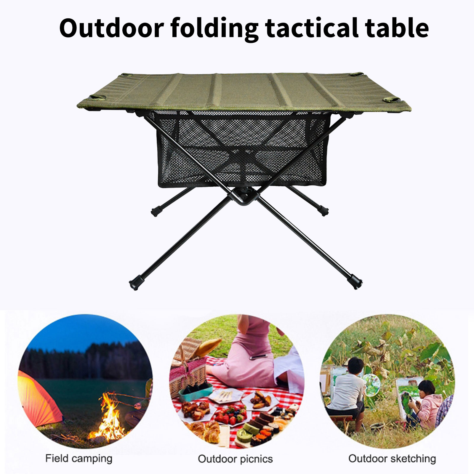 Mesh Basket Organizer Camping  - Outdoor Camping Table With Storage ulasan dan harga