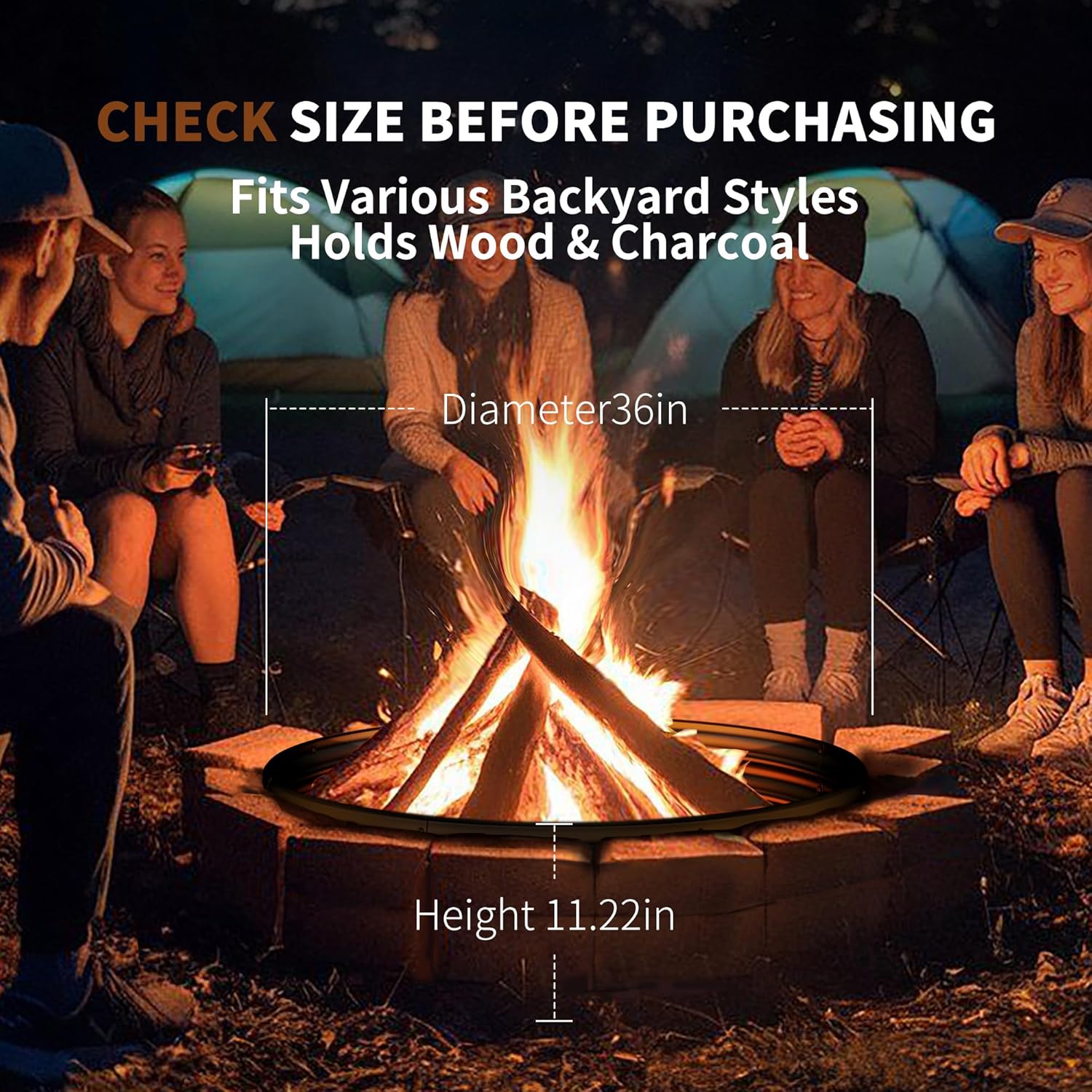 36 Inch Heavy Duty Fire Pit Ri - Outdoor Camping Fire Pit ulasan dan harga