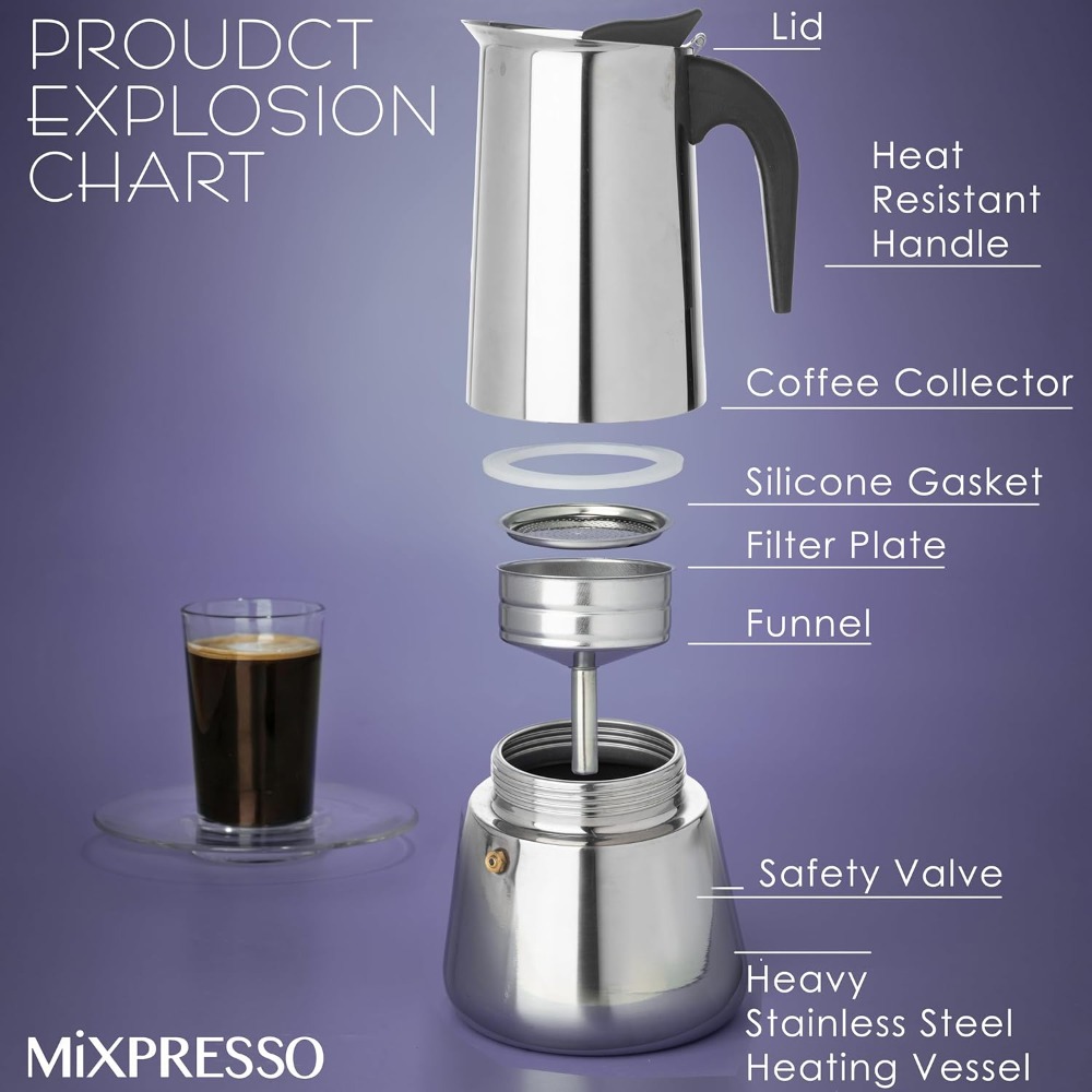 12 Cup Stovetop Espresso Maker - Camp Percolator Coffee ulasan dan harga