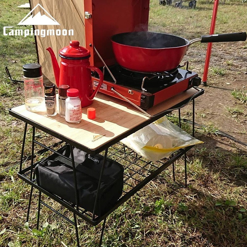 CAMPINGMOON T-230 Portable Mul - Outdoor Camping Table With Storage ulasan dan harga