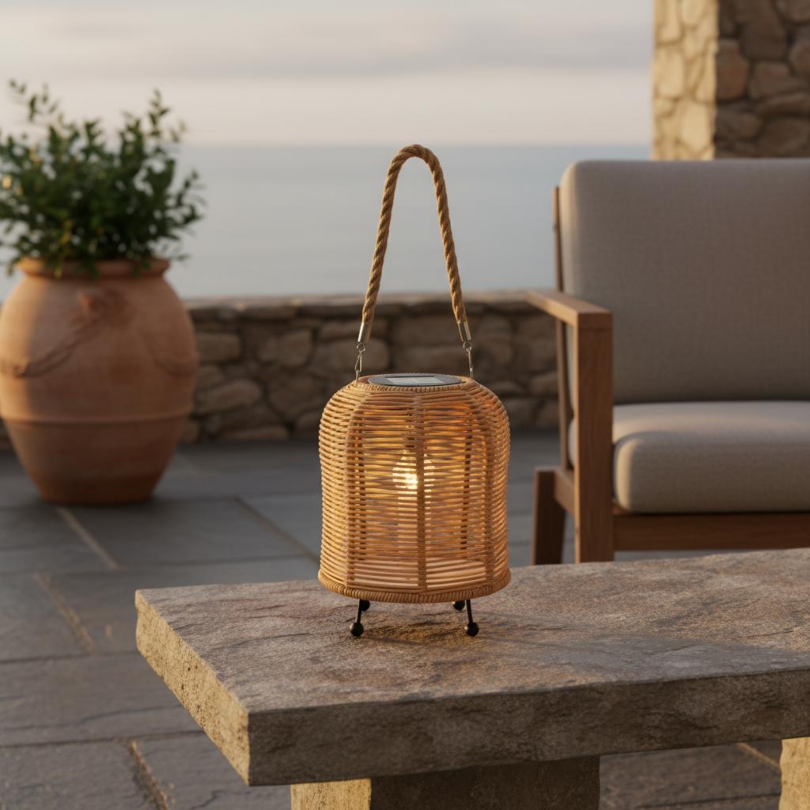 Handwoven Solar Lantern Warm L - Outdoor Camping Lantern ulasan dan harga