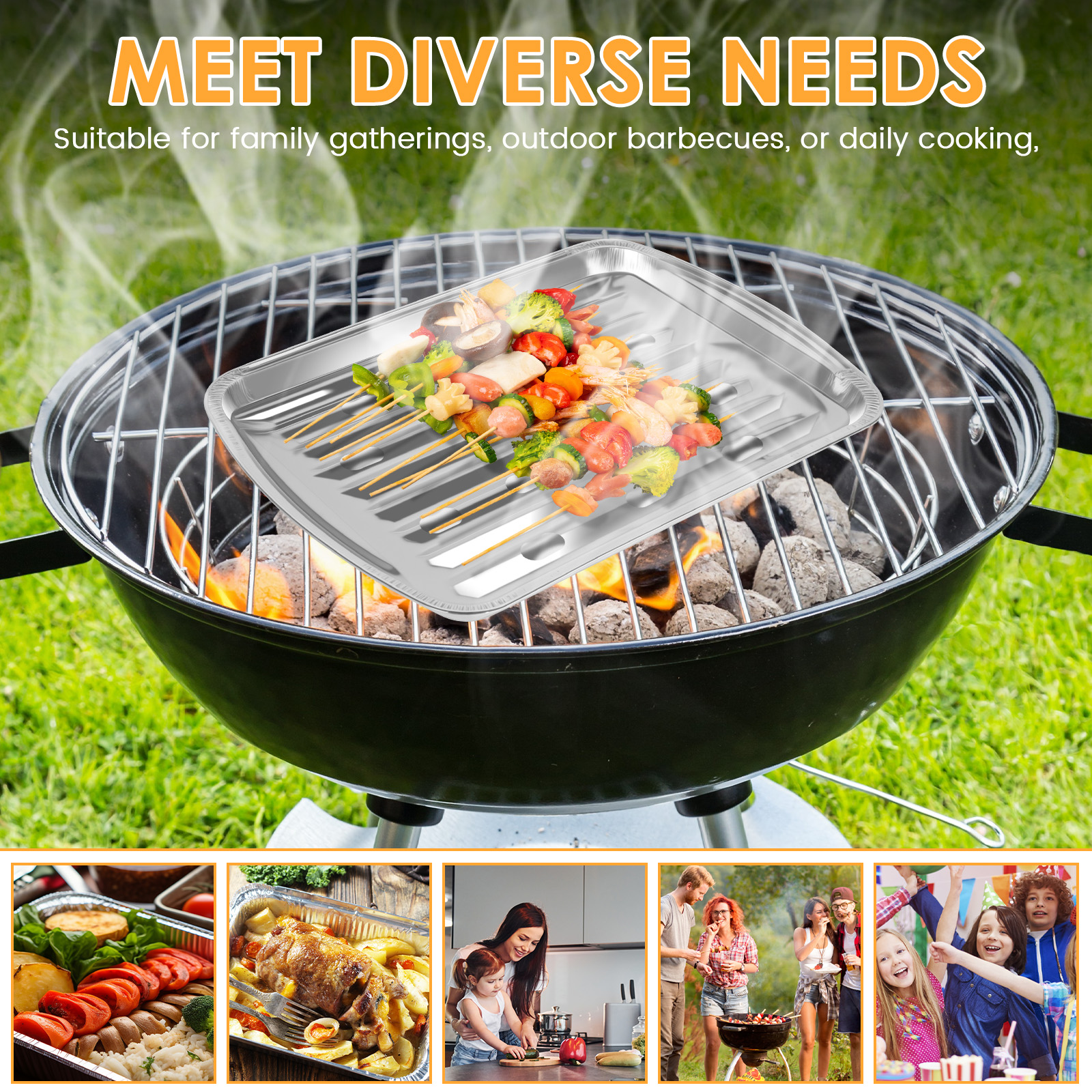 Aluminum Foil Trays Non-Stick  - Outdoor Camping Kitchen ulasan dan harga