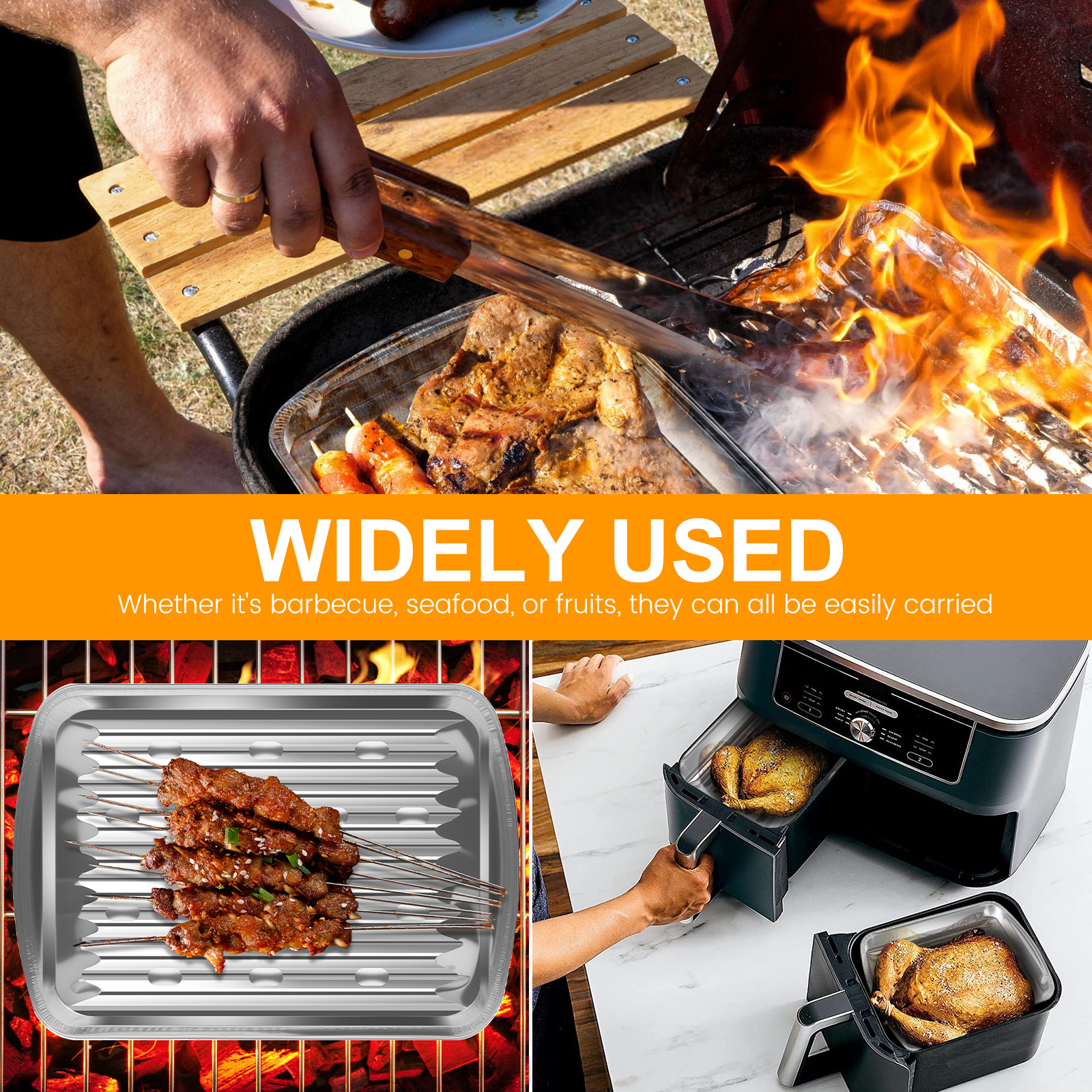 Aluminum Foil Trays Non-Stick  - Outdoor Camping Kitchen ulasan dan harga