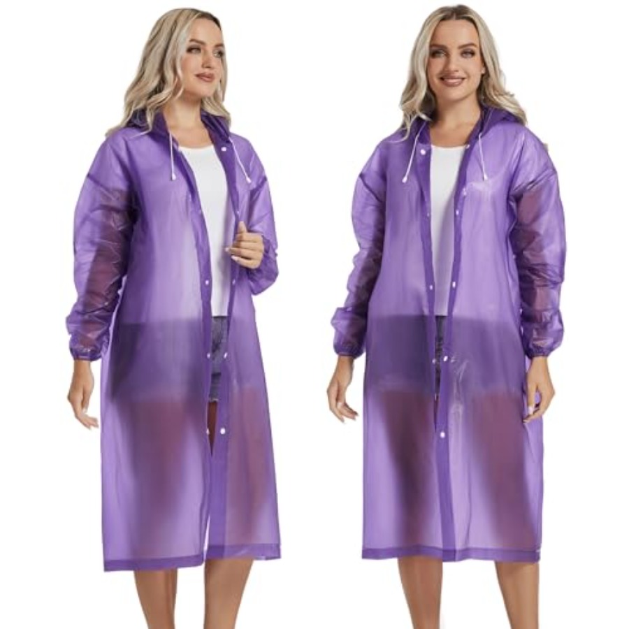 Rain Coats for Adults, 2 Pack  - Camping Rain Poncho ulasan dan harga