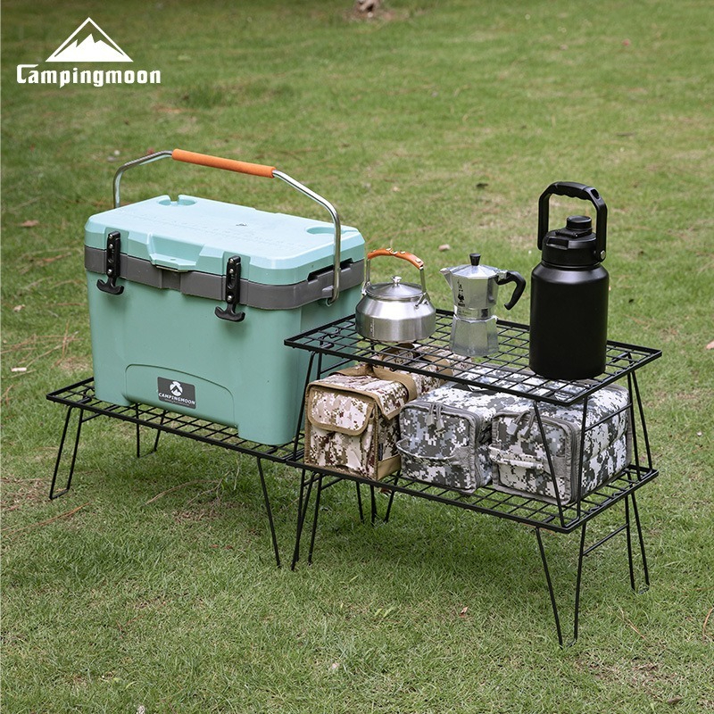CAMPINGMOON T-235 Iron Storage - Outdoor Camping Table With Storage ulasan dan harga