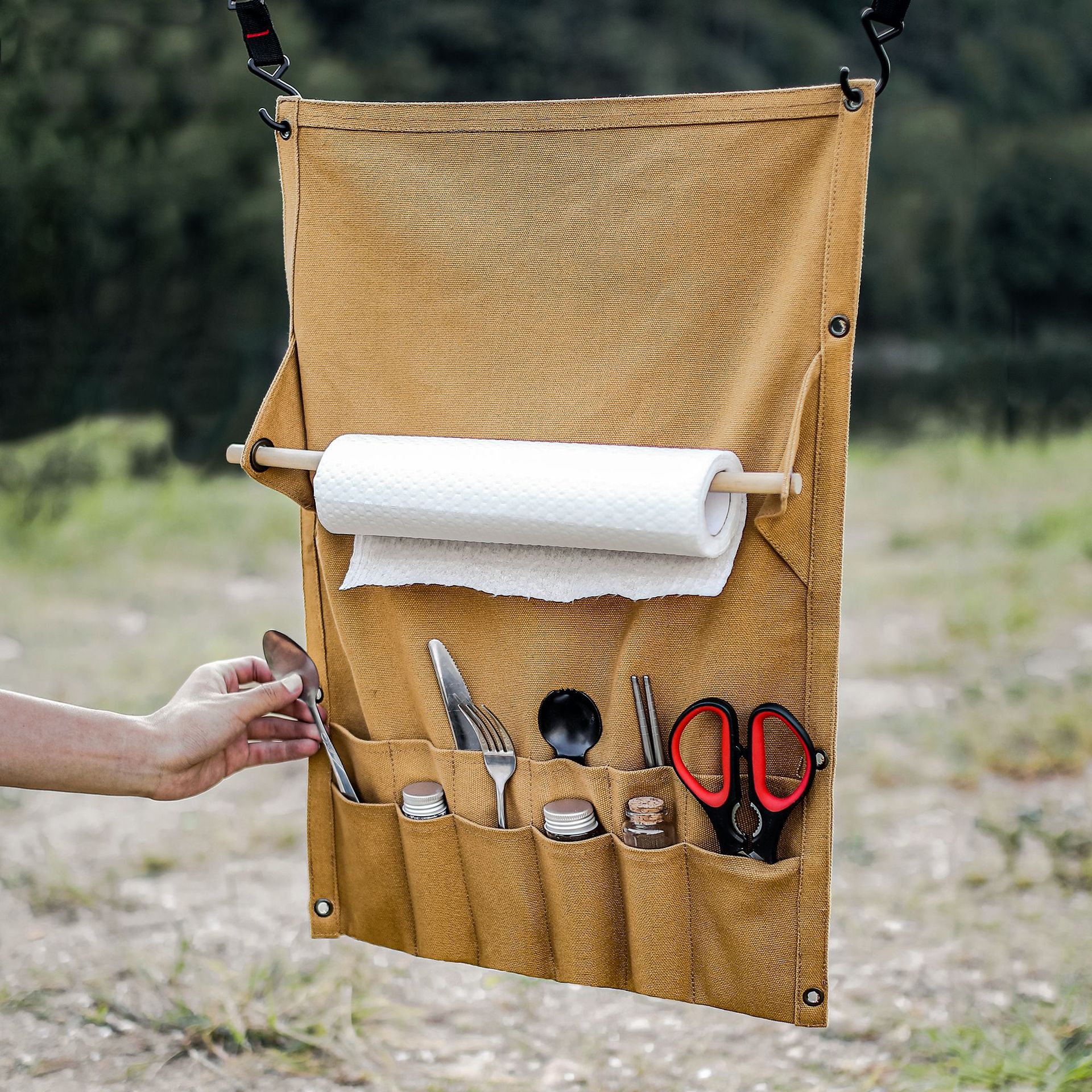 Outdoor Canvas Utensil Organiz - Outdoor Camping Wallpaper ulasan dan harga
