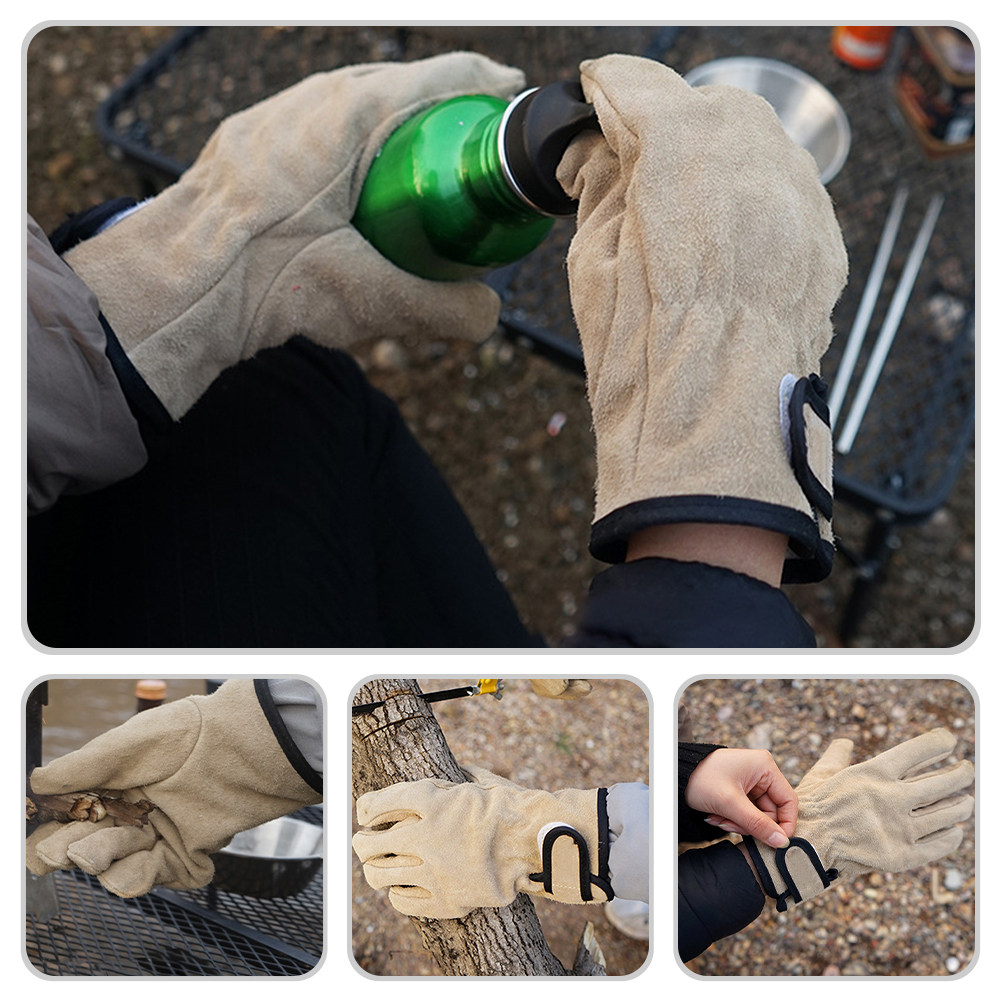 1Pair Oven Mitts Heat Resistan - Outdoor Camping Kitchen ulasan dan harga