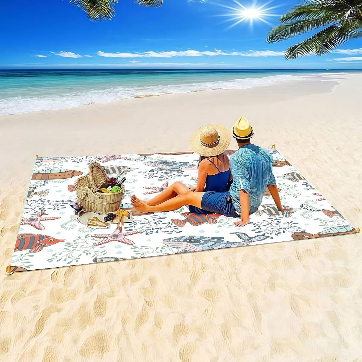 200x200cm Extra Large Palm lea - Outdoor Camping Mats Large ulasan dan harga
