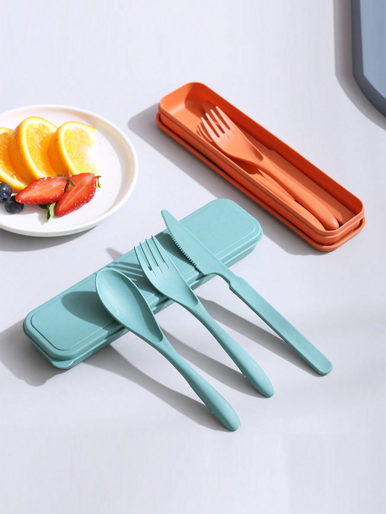 1/2 Sets Reusable Travel Utens - Outdoor Camping Kitchen Set ulasan dan harga