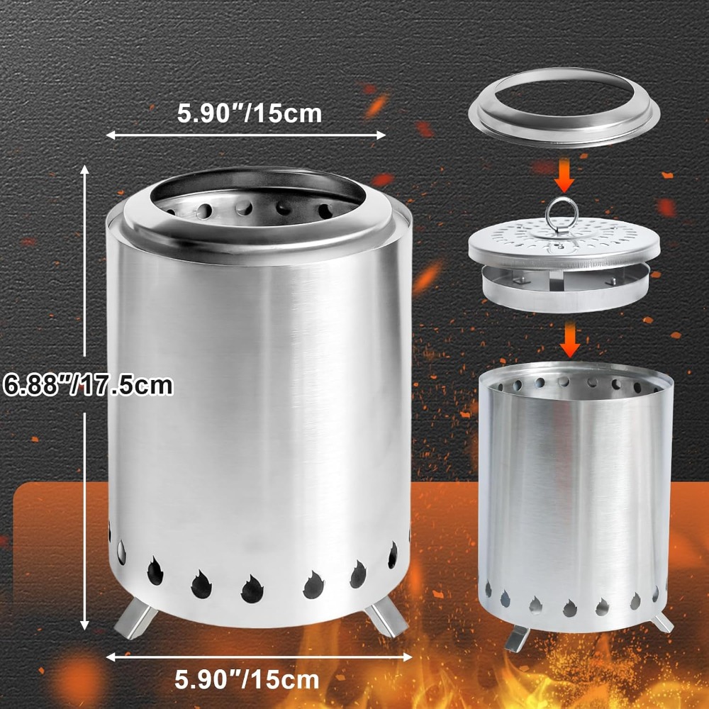7 Inch Tabletop Fire Pit Outdo - Outdoor Camping Fire Pit ulasan dan harga