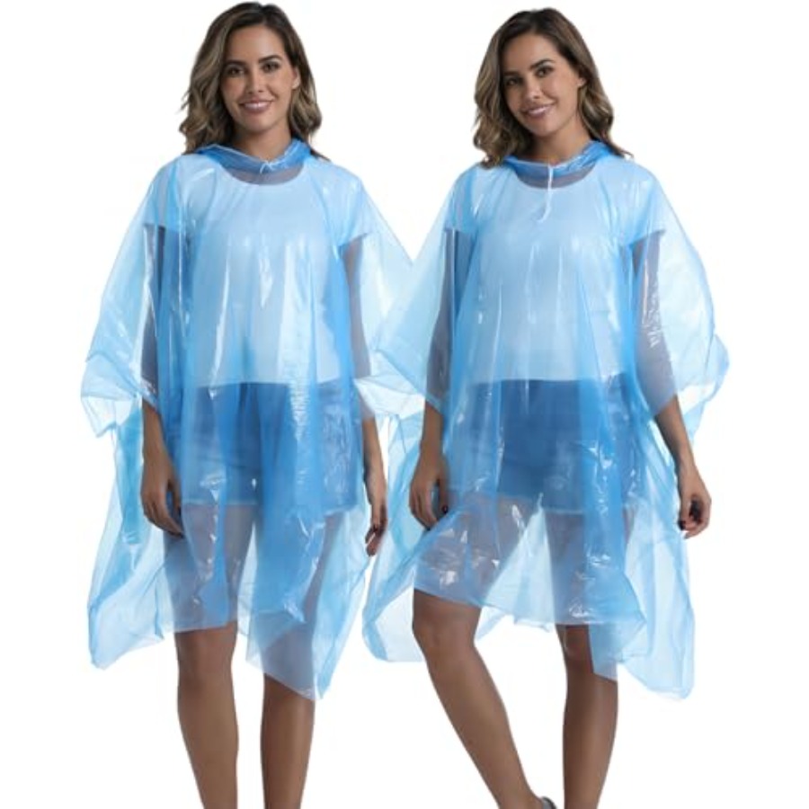 4/6/12 Pack Disposable Rain Po - Camping Rain Poncho ulasan dan harga