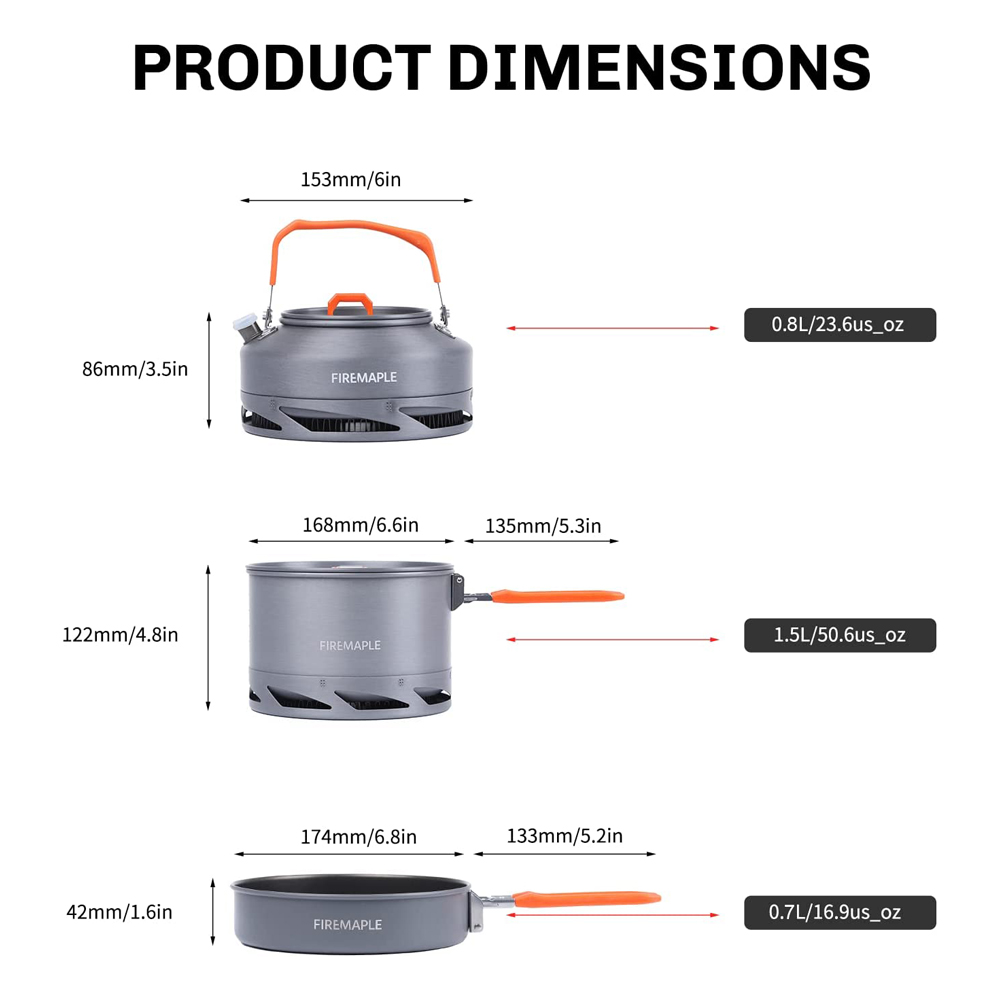 Fire Maple Camping Cookware Ut - Outdoor Camping Kitchen Set ulasan dan harga