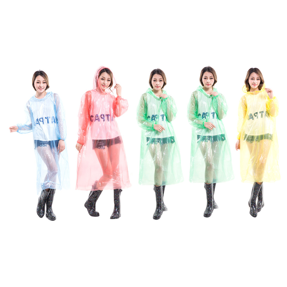 5Pcs Disposable Waterproof Rai - Camping Rain Poncho ulasan dan harga