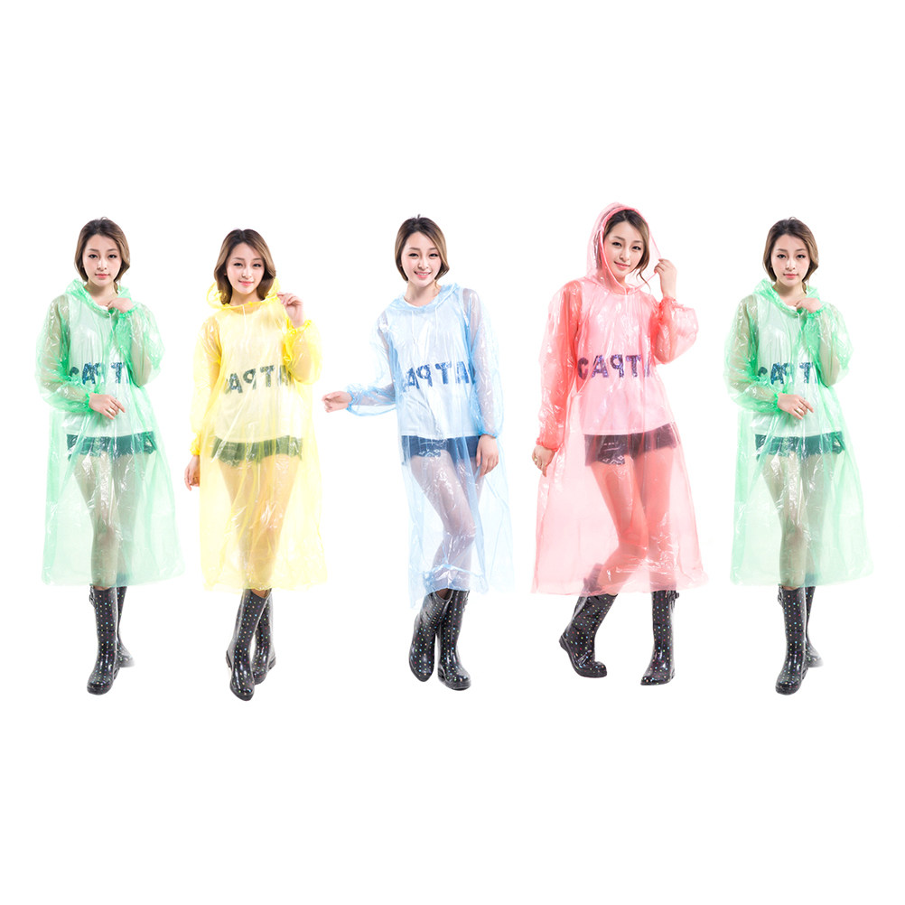 5Pcs Disposable Waterproof Rai - Camping Rain Poncho ulasan dan harga