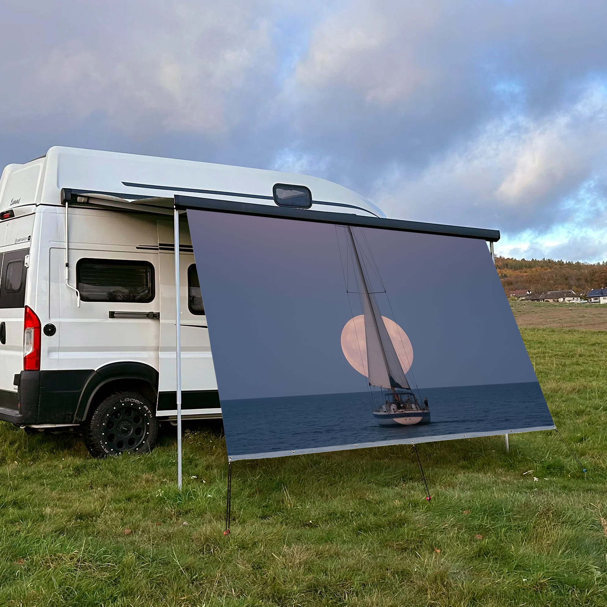 Custom Pattern UV Resistant Fo - Outdoor Camping Awning ulasan dan harga