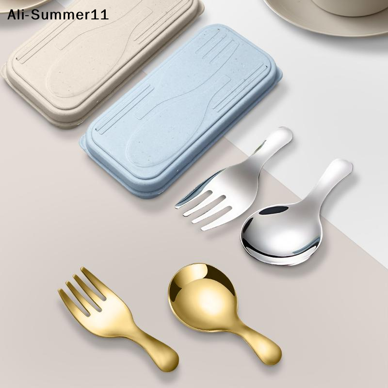 【A6L】Steel Tableware Set Spoon - Outdoor Camping Box ulasan dan harga
