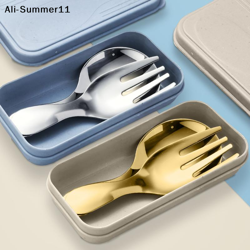 【A6L】Steel Tableware Set Spoon - Outdoor Camping Box ulasan dan harga