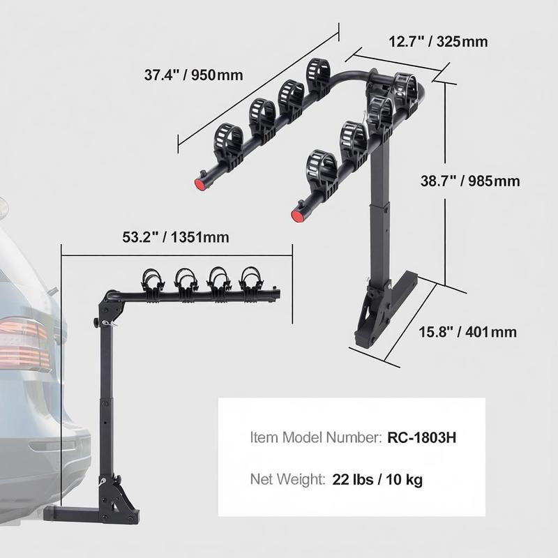 Vehicle Bicycle Carrier 4-Bike - Outdoor Camping Vehicle ulasan dan harga