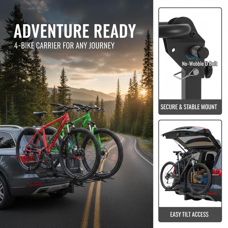 Vehicle Bicycle Carrier 4-Bike - Outdoor Camping Vehicle ulasan dan harga
