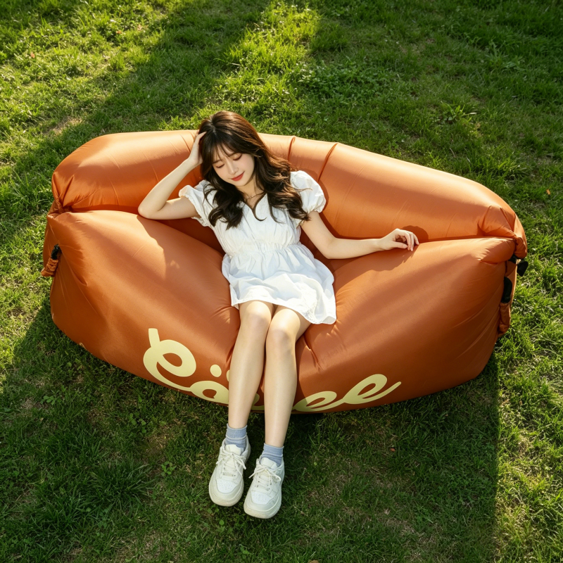 Portable Inflatable Air Sofa L - Outdoor Camping Mat Waterproof ulasan dan harga