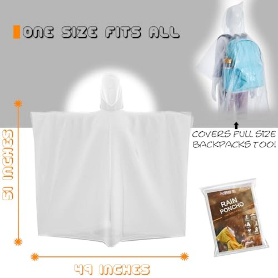 Disposable Rain Ponchos Waterp - Camping Rain Poncho ulasan dan harga