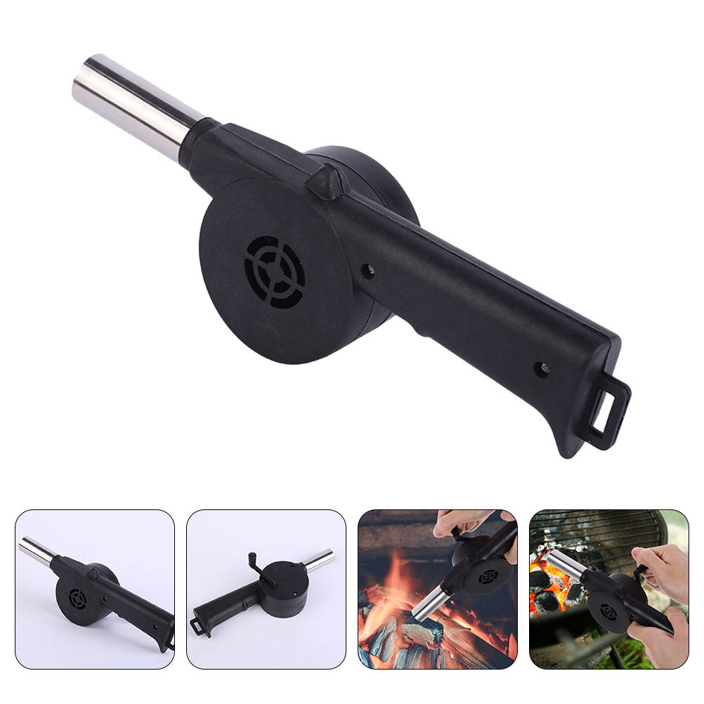 Manual Blower Black Hand Crank - Outdoor Camping Fire Pit ulasan dan harga